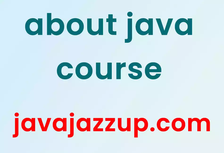 about java course