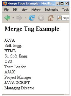 Merge Tag Example