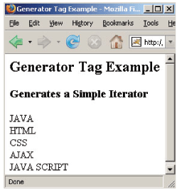 Generator Tag Example